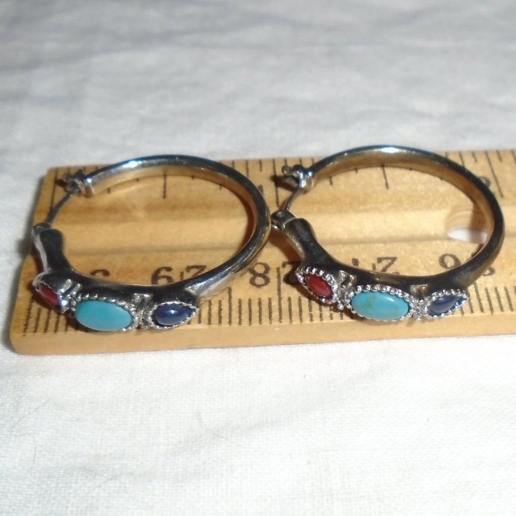 Chaps Southwestern Style Hoop Earrings 18$